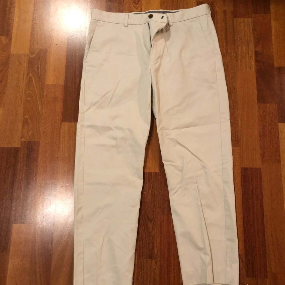 Nordstrom SmartCare WrinkleFree Slim Fit Pants - Light Khaki 32-30